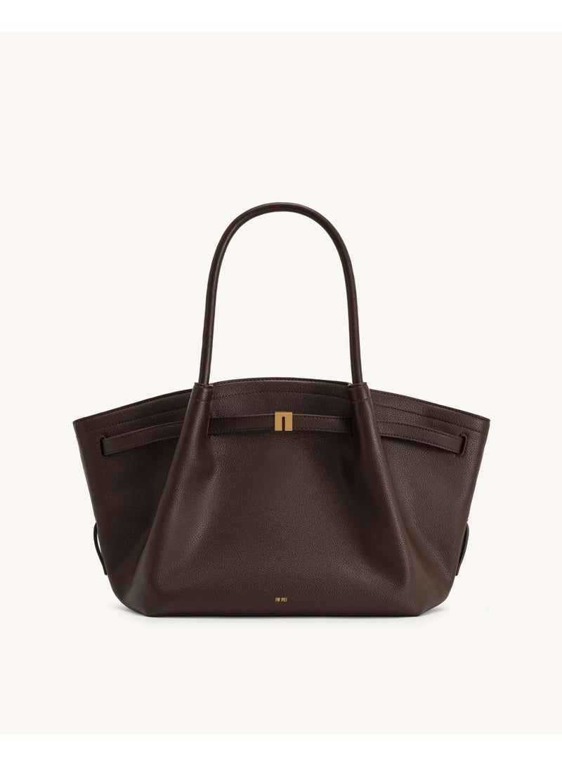 جي دبليو بي حقيبة هانا متوسطة الحجم - بني داكن - Image 4